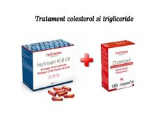 Colesterol si Trigliceride marite: Krill Oil si Cholesteril New Generation 180 capsule fiecare